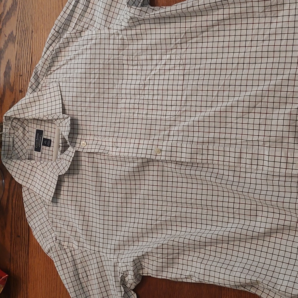 3/$15 | Club Room Men's Regular Fit Performance White Dress Shirt Neck 17